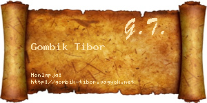 Gombik Tibor névjegykártya